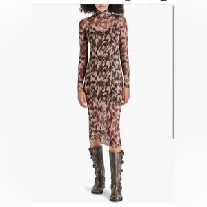 Steve Madden Vivenne Oak Buff Midi Dress